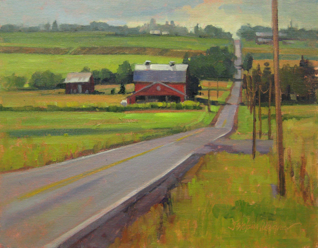 “Havens Corners,” by Jill Stefani Wagner, 2016, oil, 11 x 14 in. Collection the artist 