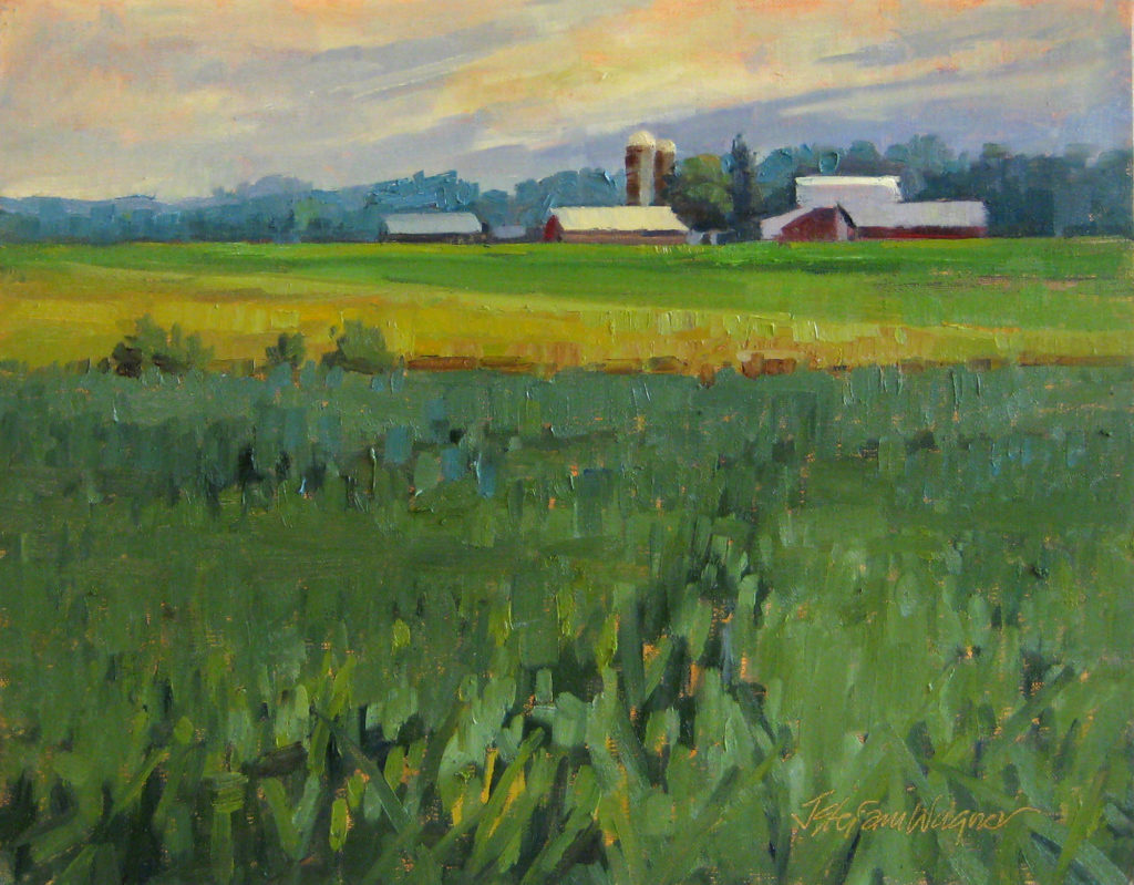 “South of Frankenmuth,” by Jill Stefani Wagner, 2016, oil, 11 x 14 in. Collection the artist