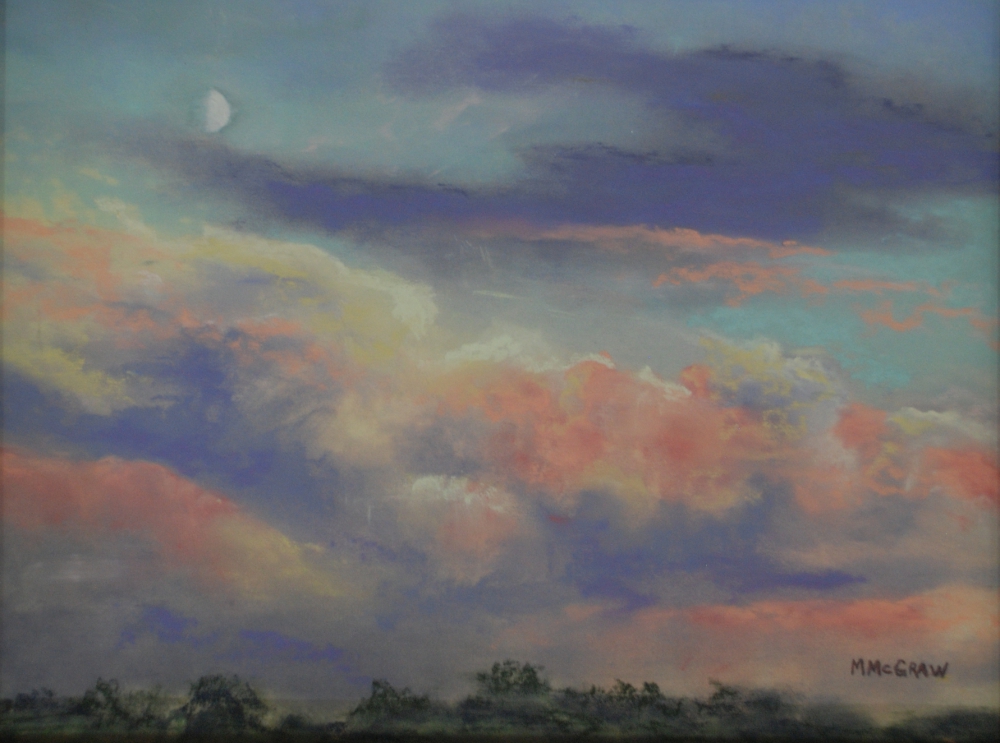 “Half Moon,” by Maryann McGraw, pastel, 9 x 12 in.