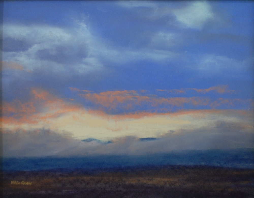 “Serenity at Sunset,” by Maryann McGraw, pastel, 11 x 14 in.