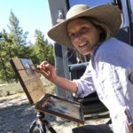 Emilie Lee painting en plein air