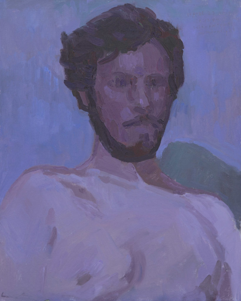 Eric Merrell, "Self-portrait in Moonlight," oil on canvas Eric Merrell, "Self-portrait in Moonlight," oil on canvas