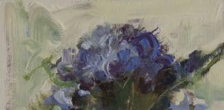 acrylic painting en plein air