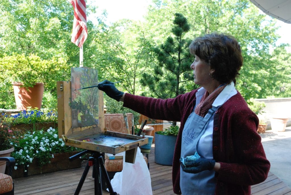 plein air painting Judge Nancy Tankersley