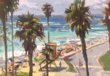 Painting palm trees - Jeff Markowsky at OutdoorPainter.com