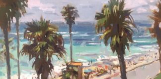 Painting palm trees - Jeff Markowsky at OutdoorPainter.com