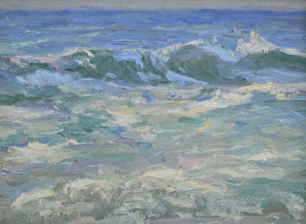 Color study for painting waves