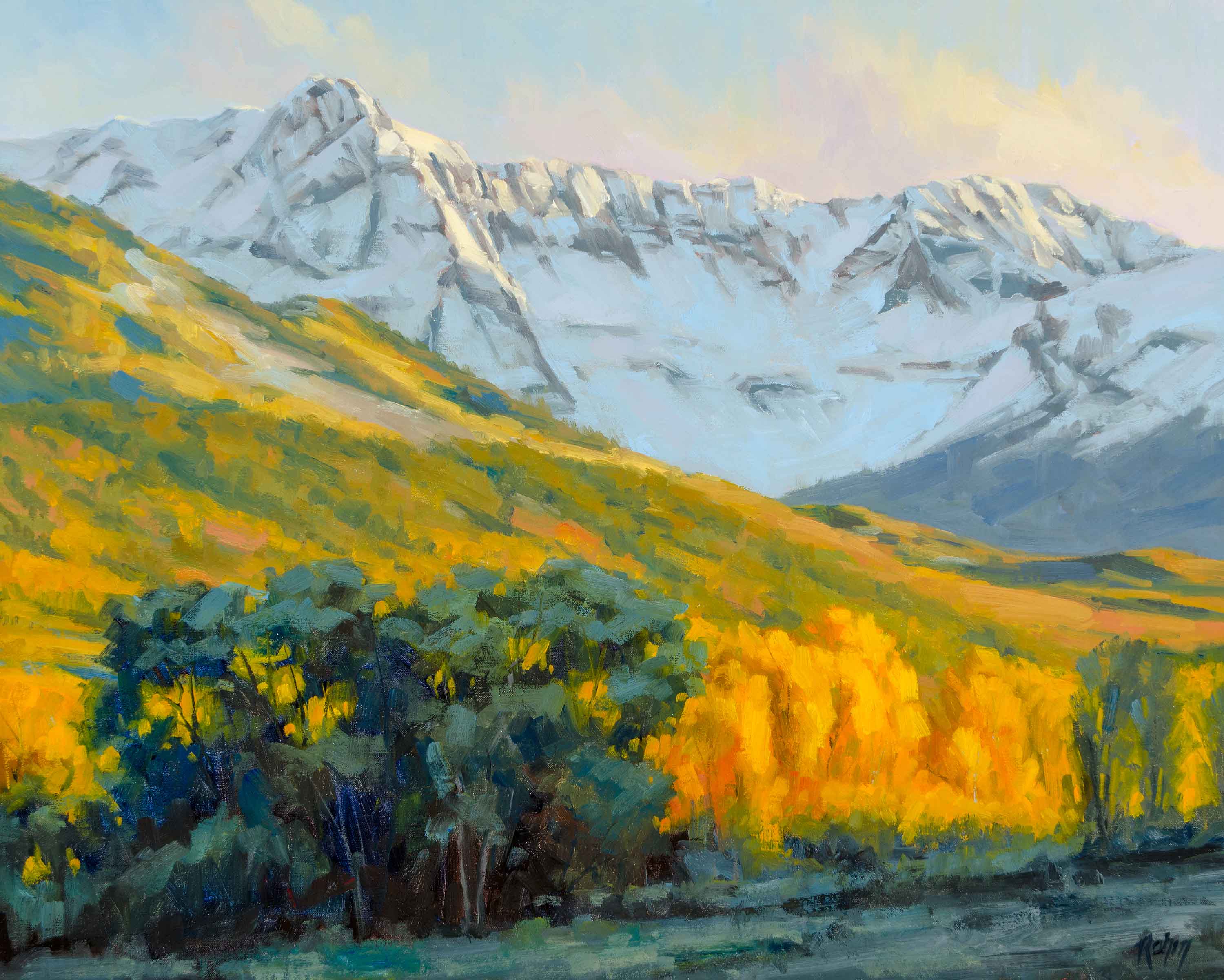 how to paint aspen trees