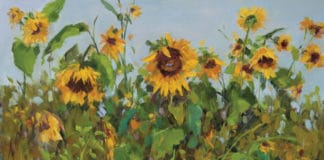 Plein air oil painting