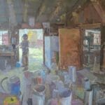 Plein air oil painting