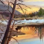 Plein air landscape painting