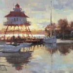 Plein air oil painting