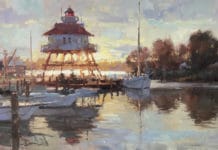 Plein air oil painting