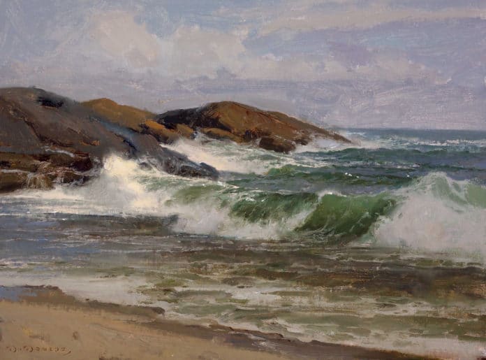 Plein air oil painting