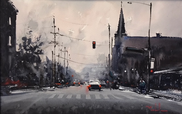 How to paint rainy landscapes