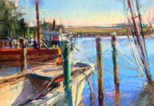 Pastel plein air painting