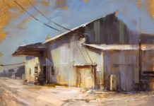 Kelly Kane’s Pick of the Week: The Cotton Gin Lindsey Kustusch plein air painting