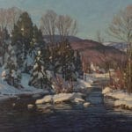 Plein air landscape painting