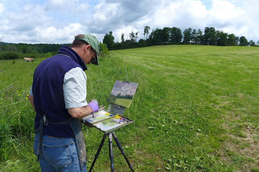 John MacDonald painting en plein air