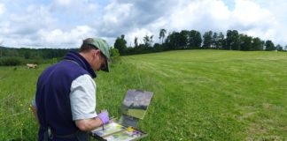 John MacDonald painting en plein air