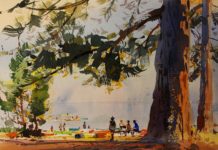 Kelly Kane’s Pick of the Week: Getting Ready to Paddle Plein air paintings - OutdoorPainter.com