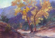 Kelly Kane’s Pick of the Week: Scuze Me While I Kiss the Sky Plein air painting by Molly Lipsher