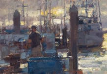Kelly Kane’s Pick of the Week: Ryan Paints Fishing Boats Plein air paintings - Jim McVicker