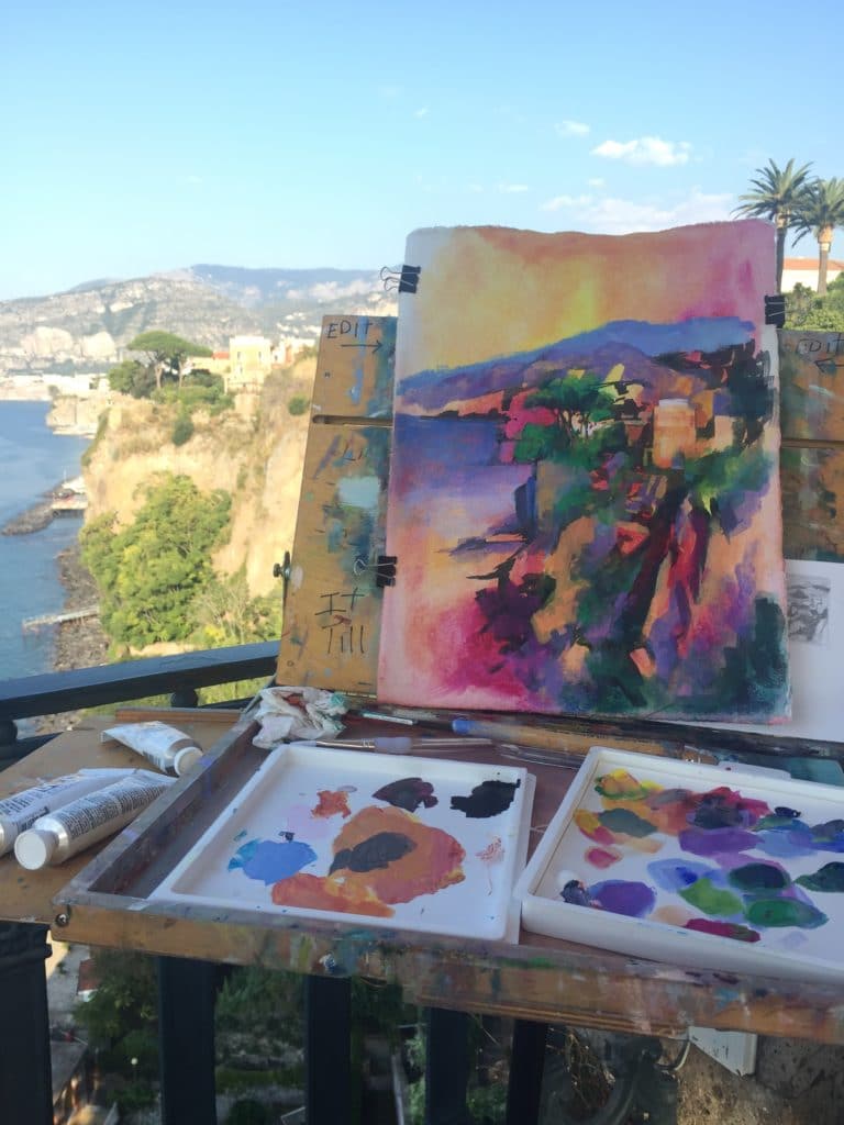 Landscape painting in Italy