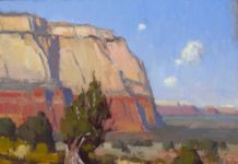 Kelly Kane’s Pick of the Week: Twisted Tree Trail Jim Wodark, “Twisted Tree Trail,” 2017, oil, 10 x 12 in., Private collection, Plein air