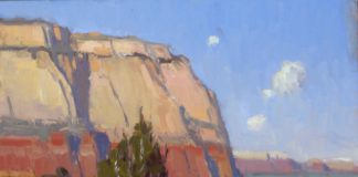 Jim Wodark, “Twisted Tree Trail,” 2017, oil, 10 x 12 in., Private collection, Plein air