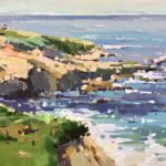 Michele Usibelli, “Picnic at the Point,” 2018, gouache, 9 x 12 in., Private collection, Plein air