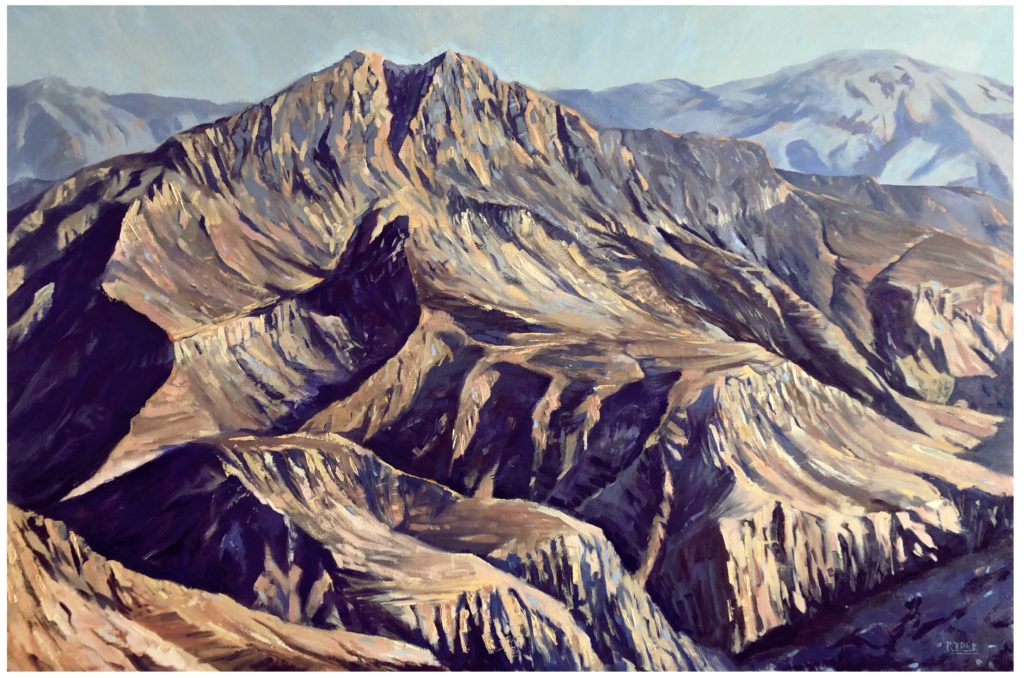 Matt Ryder, “Jebel Jais Early Morning Light,” oil on canvas painting, 152cm x 103cm