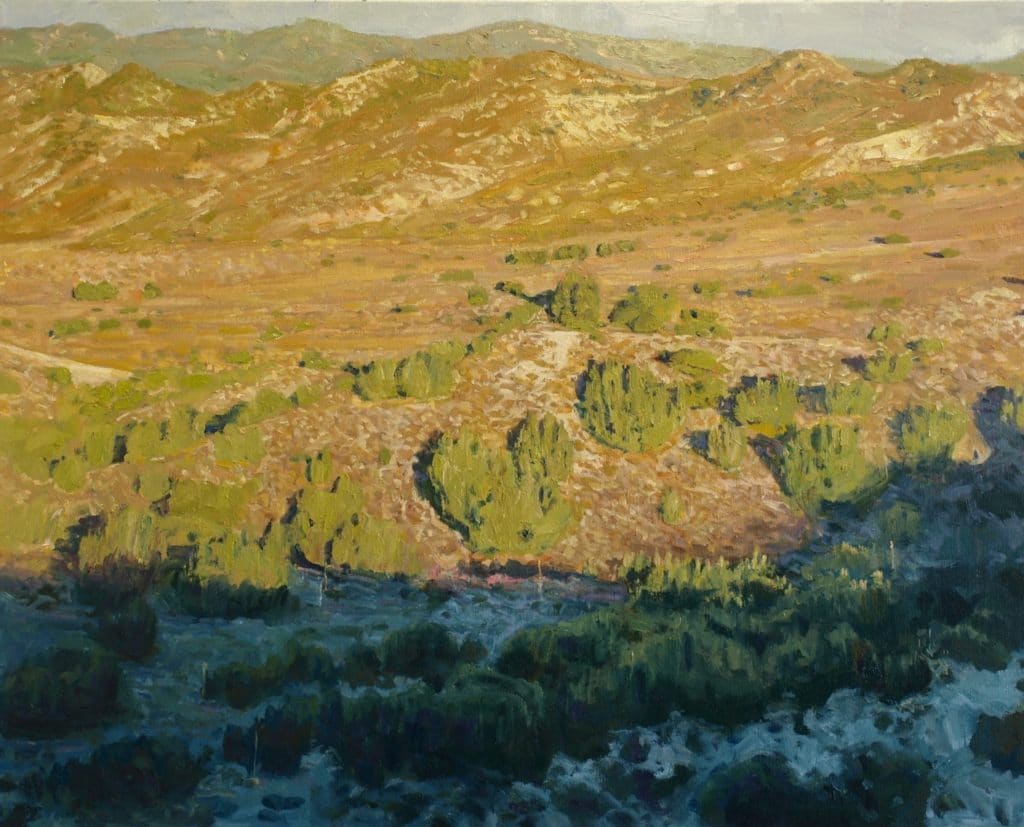 Victor Schiro, “Hungry Valley,” year unknown, oil, 24 x 30 in. Collection the artist, Studio from plein air studies