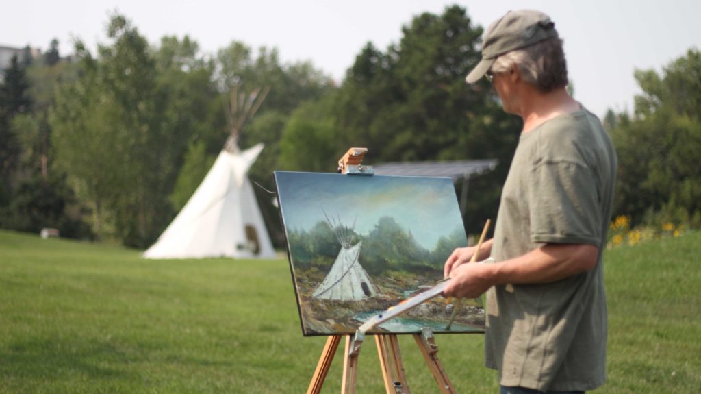 Painting outdoors