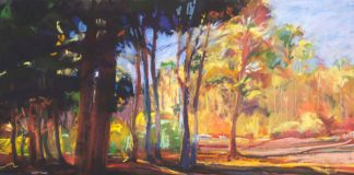 Molly Lipsher, “Into the Light,” 2011, pastel, 24 x 36 in., Private collection, Studio