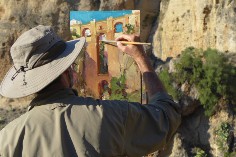 Landscape painting demonstration