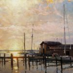 Olena Babak, “Morning at St. Michaels,” 2017, oil, 14 x 18 in., Private collection, Plein air