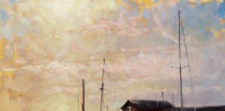 Olena Babak, “Morning at St. Michaels,” 2017, oil, 14 x 18 in., Private collection, Plein air