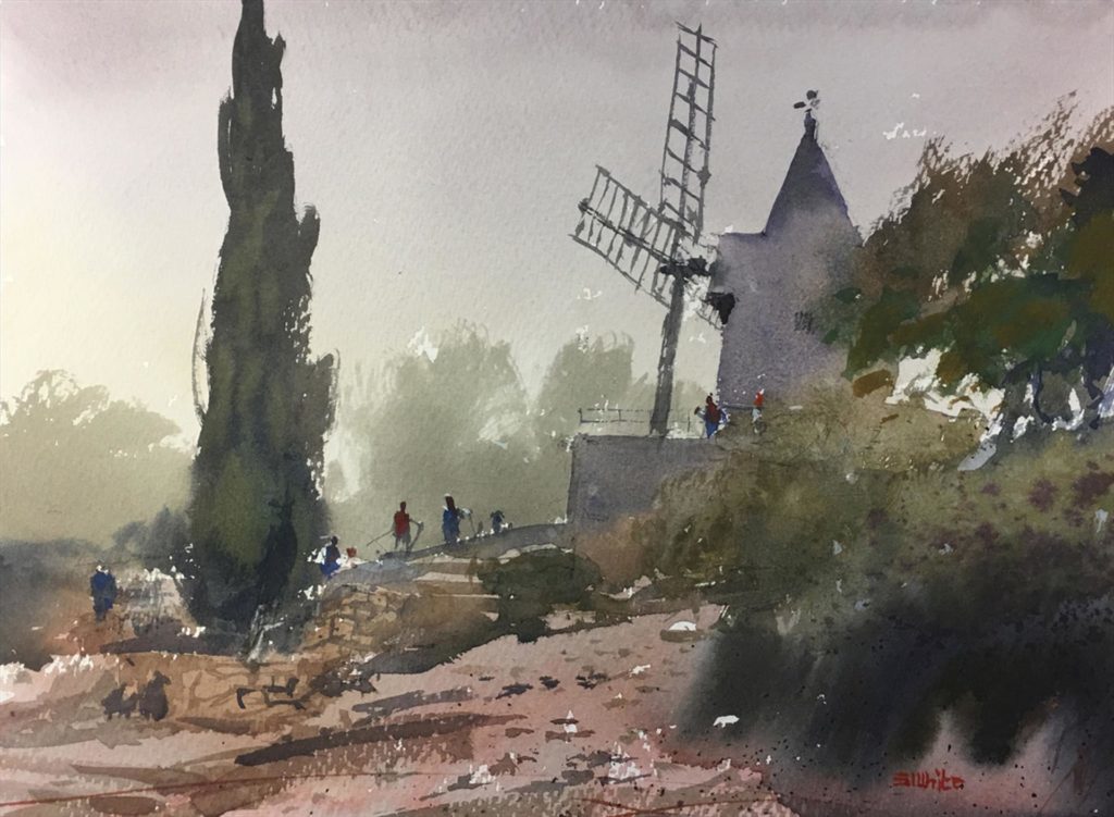A Windmill in Provence by Stewart White