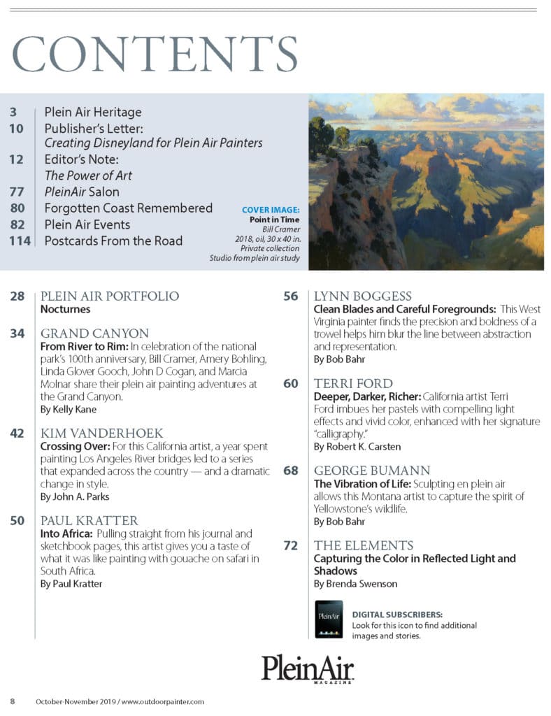 OctNov2019 table of contents