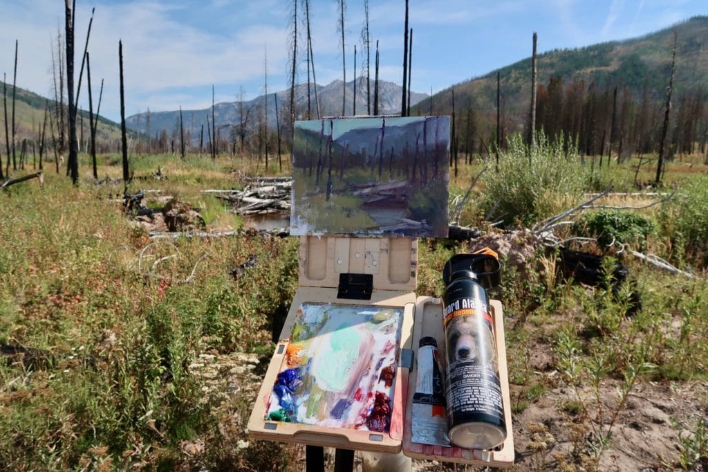 Painting outdoors set up - Lori McNee