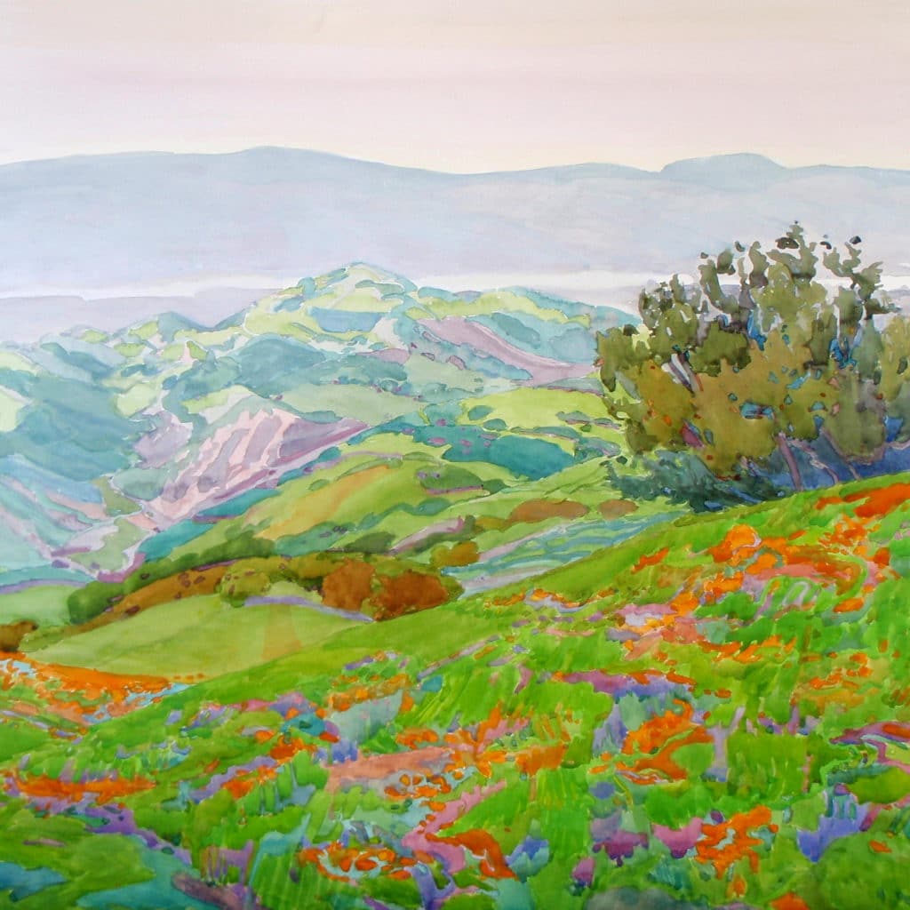 “Poppies Above the Bay” by Robin Purcell