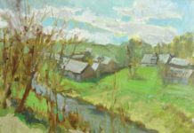 Kelly Kane’s Pick of the Week: Spring in Ukraine Lori Putnam, “Spring in Ukraine,” 2019, oil, 9 x 12 in., Collection the artist, Plein air study
