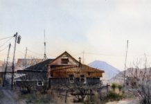 Kelly Kane’s Pick of the Week: Terlingua Trading Post Vista Tim Oliver, “Terlingua Trading Post Vista,” 2017, watercolor