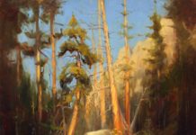 Olena Babek, “Moment of Enchantment,” 2016, oil, 20 x 16 in., Collection the artist, Plein air