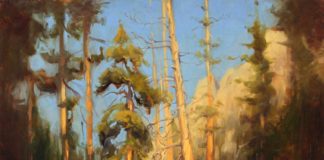 Olena Babek, “Moment of Enchantment,” 2016, oil, 20 x 16 in., Collection the artist, Plein air