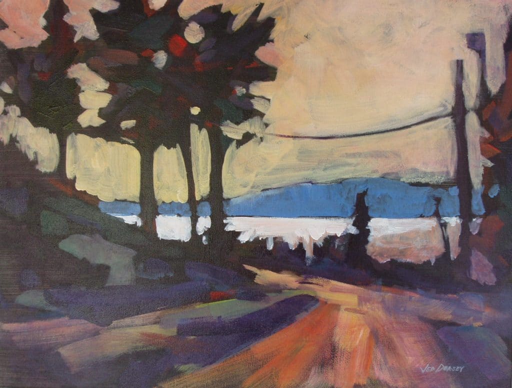 "Afternoon Boulevard," 2004, 16 x 20 in.
