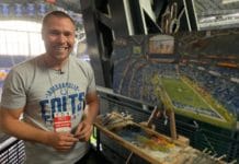 Artist Paints Live at Colts Football Game