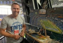 Artist Paints Live at Colts Football Game Artist Paints Live at Colts Football Game