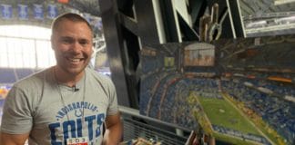 Artist Paints Live at Colts Football Game